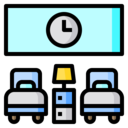 furniture and household,watch,bed,hotel,hostel,bedroom,room,twin beds